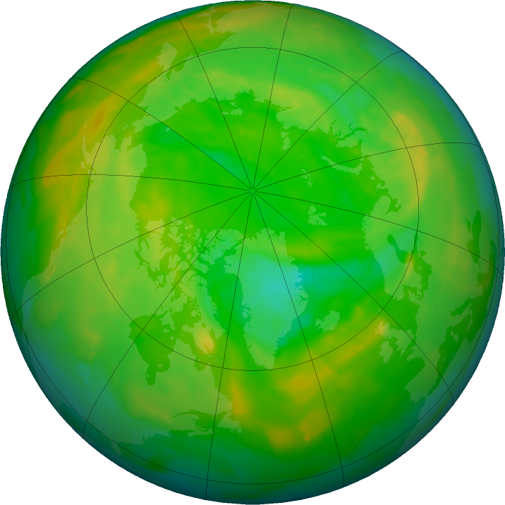 Arctic ozone map for 13 June 2011